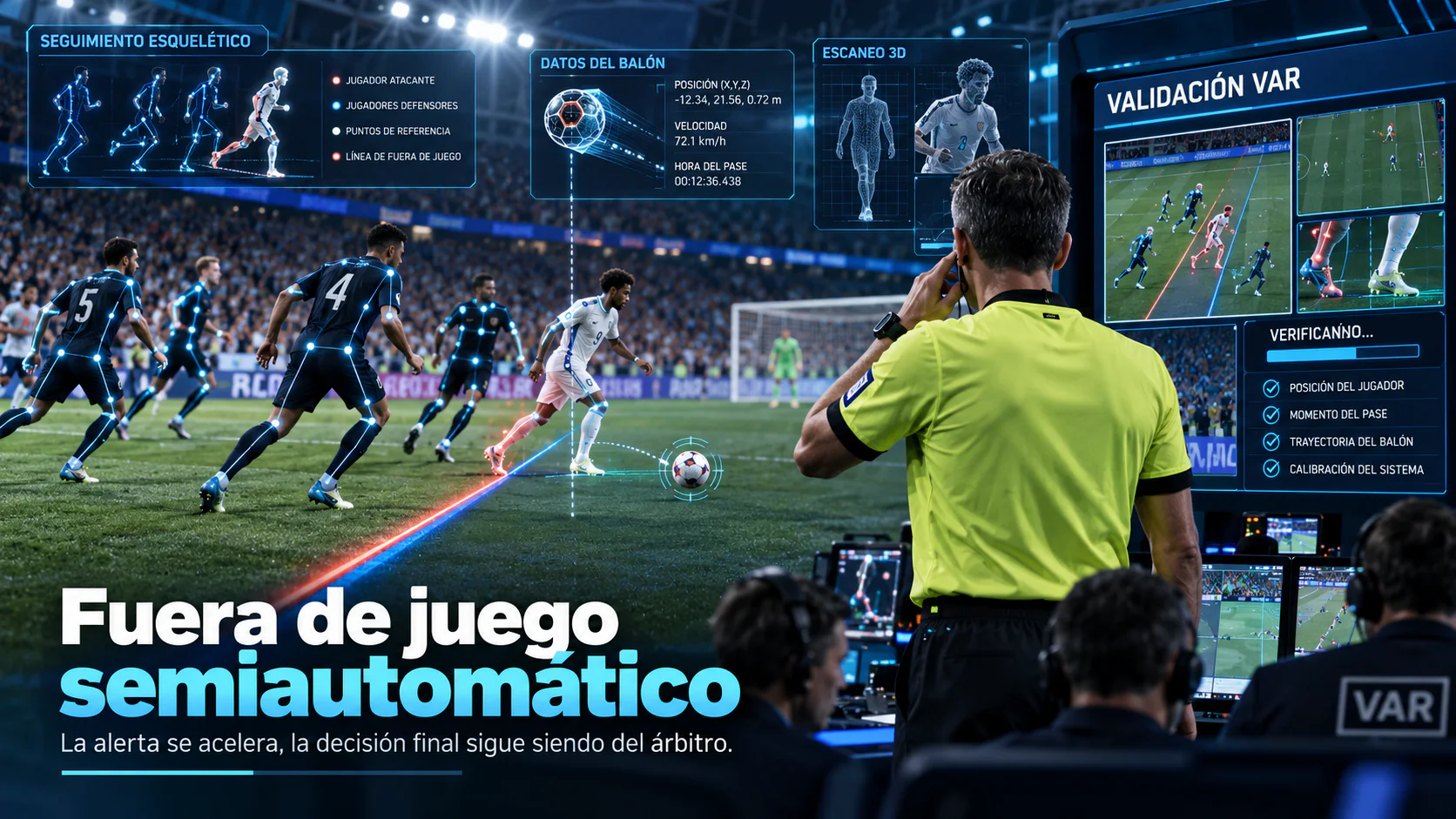 El fuera de juego semiautomático acelera la alerta, pero la palabra final sigue siendo del árbitro