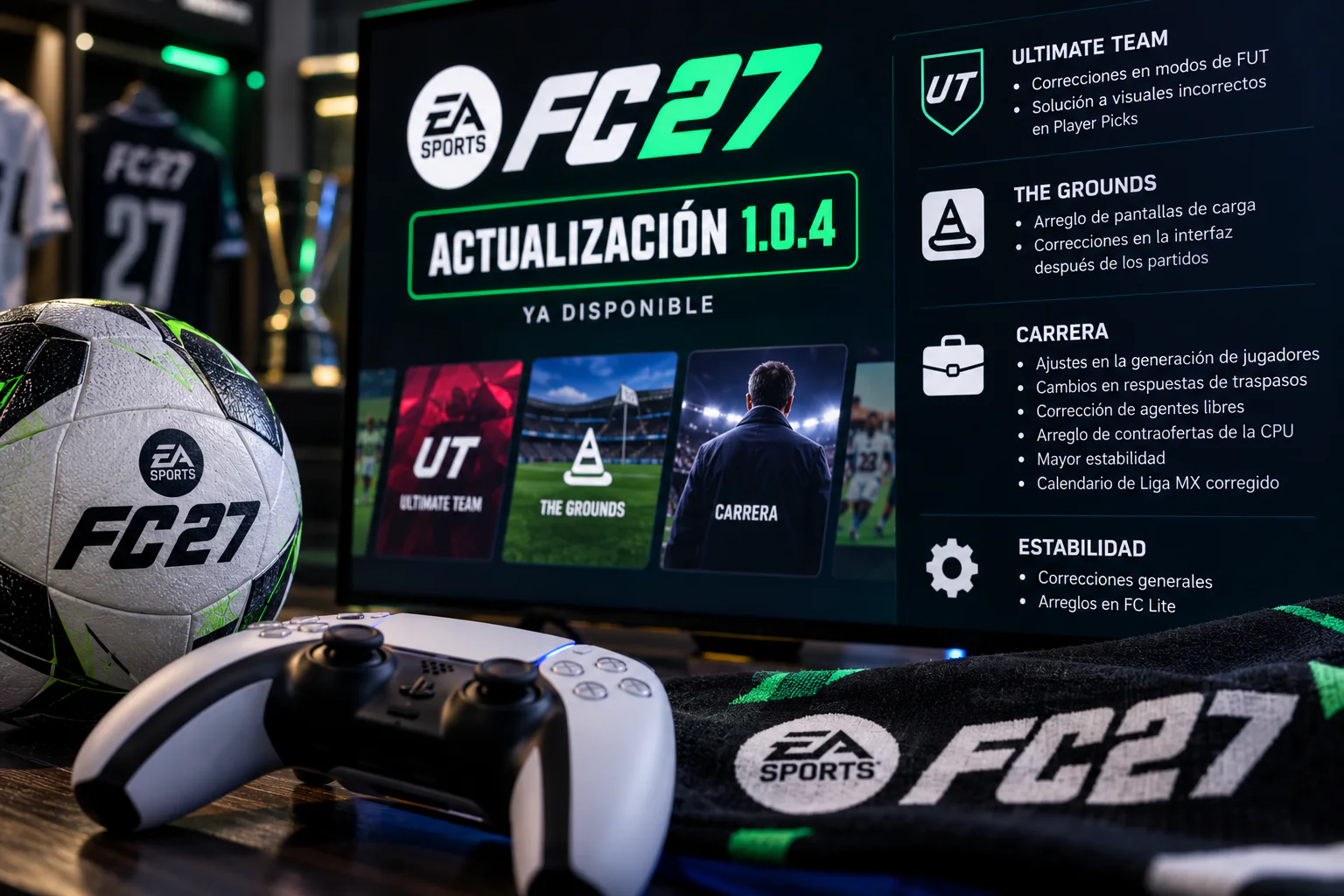 FC 27 actualizó la versión 1.0.4: qué corrige en Ultimate Team y Carrera