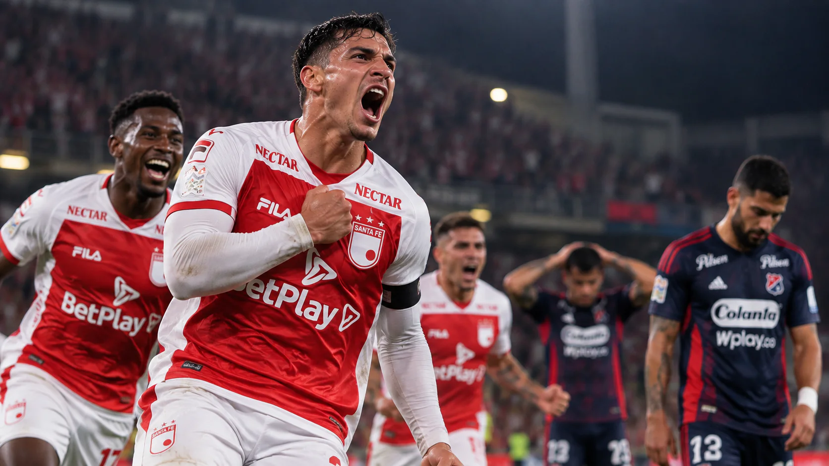 Santa Fe venció 1-0 al DIM en Ditaires con un gol tardío de Víctor Moreno